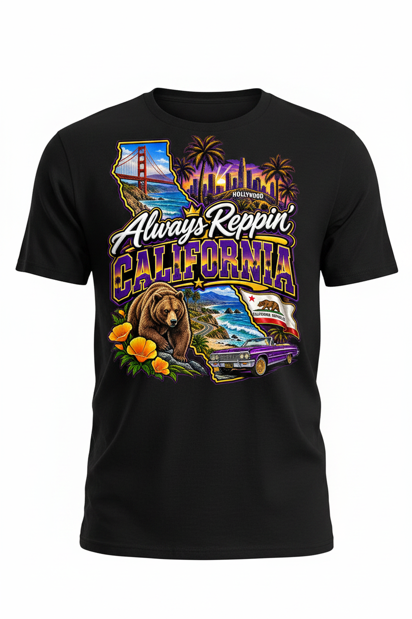 Always Reppin California T-Shirt - Black
