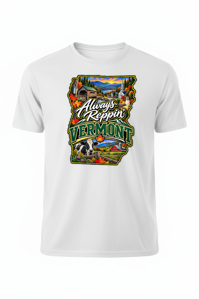 Always Reppin Vermont T-Shirt - White