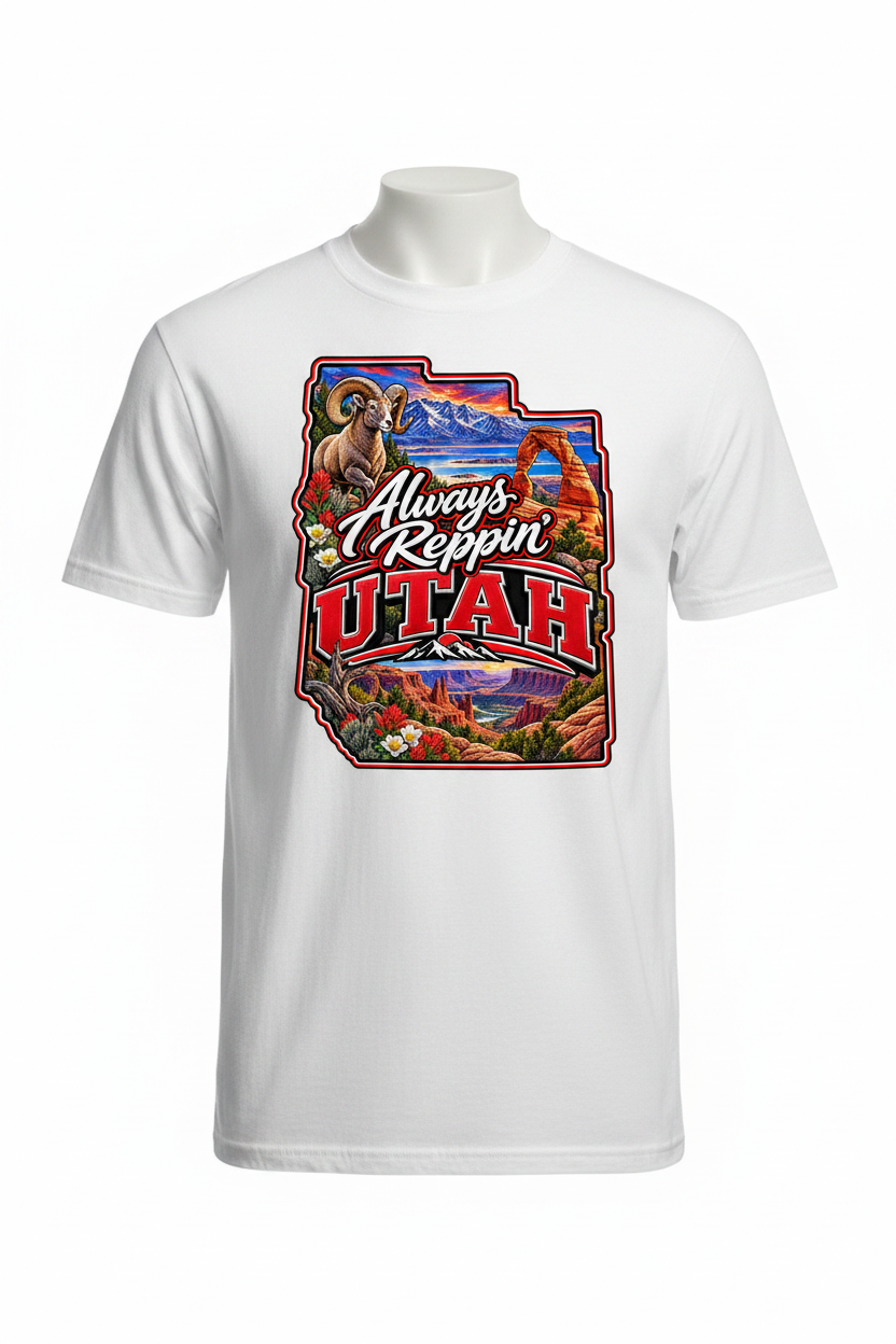 Always Reppin Utah T-Shirt - White