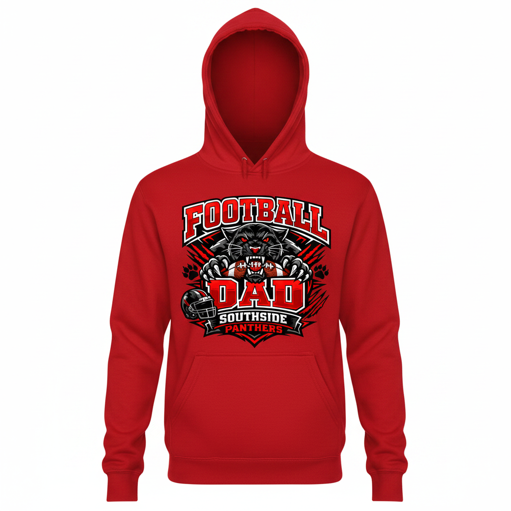 Football Dad Hoodie - Red
