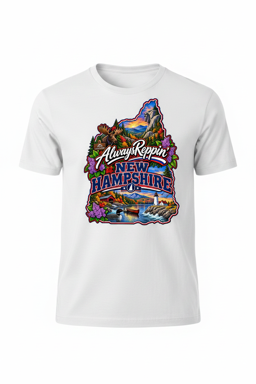 Always Reppin New Hampshire T-Shirt - White