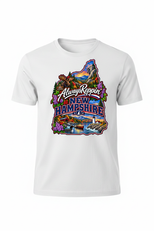 Always Reppin New Hampshire T-Shirt - White