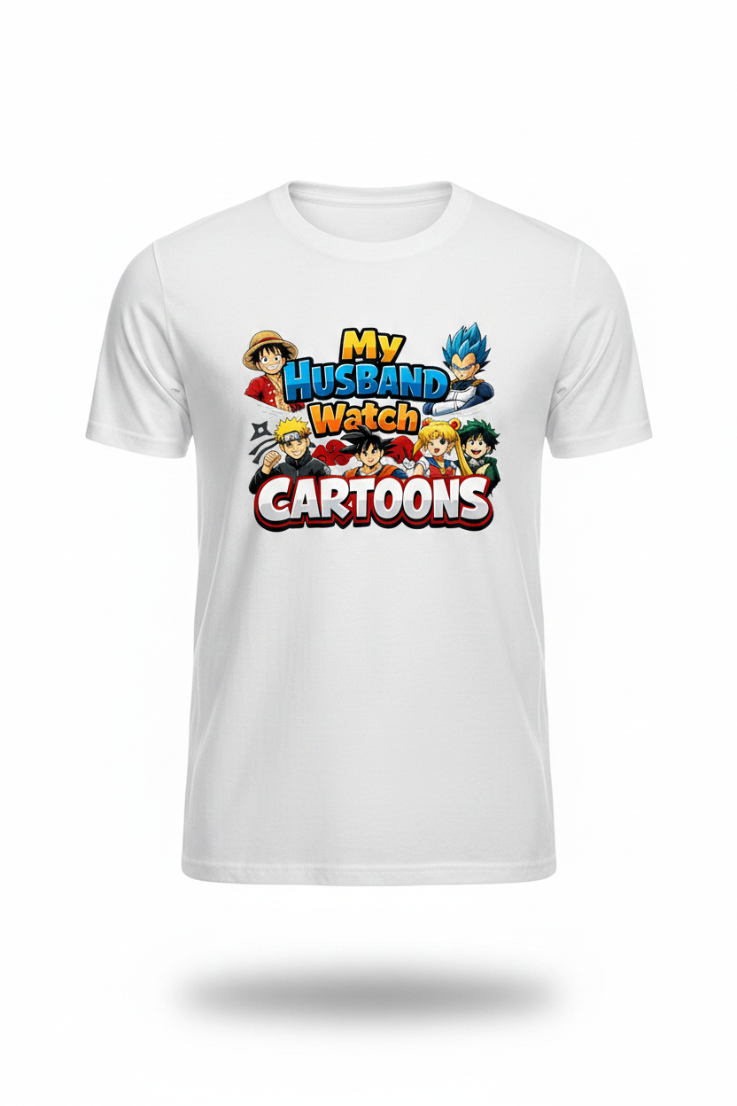 White Front - My Husband Watch Cartoons Anime T-Shirt