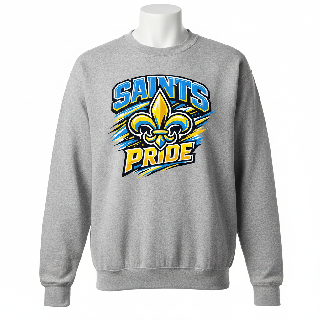 Saints Pride Crewneck - Gray