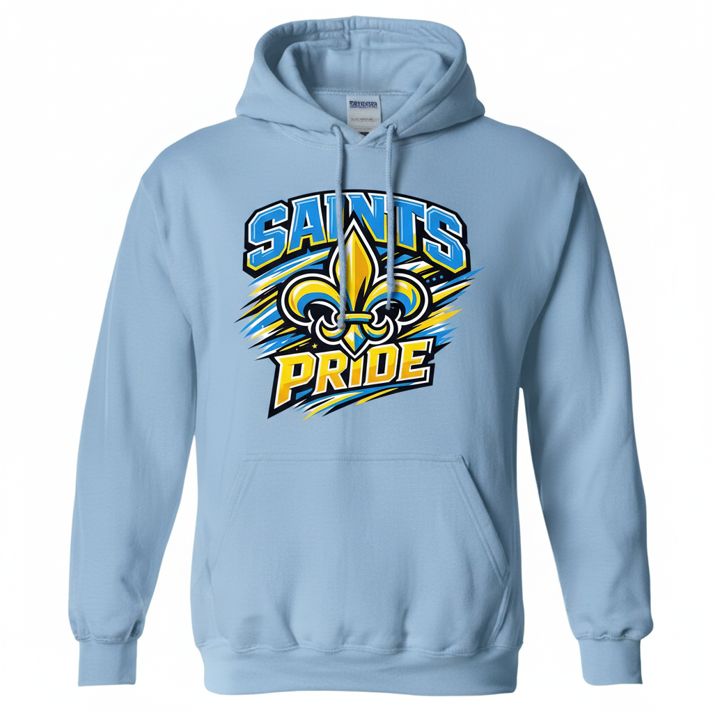 Saints Pride Hoodie - Light Blue