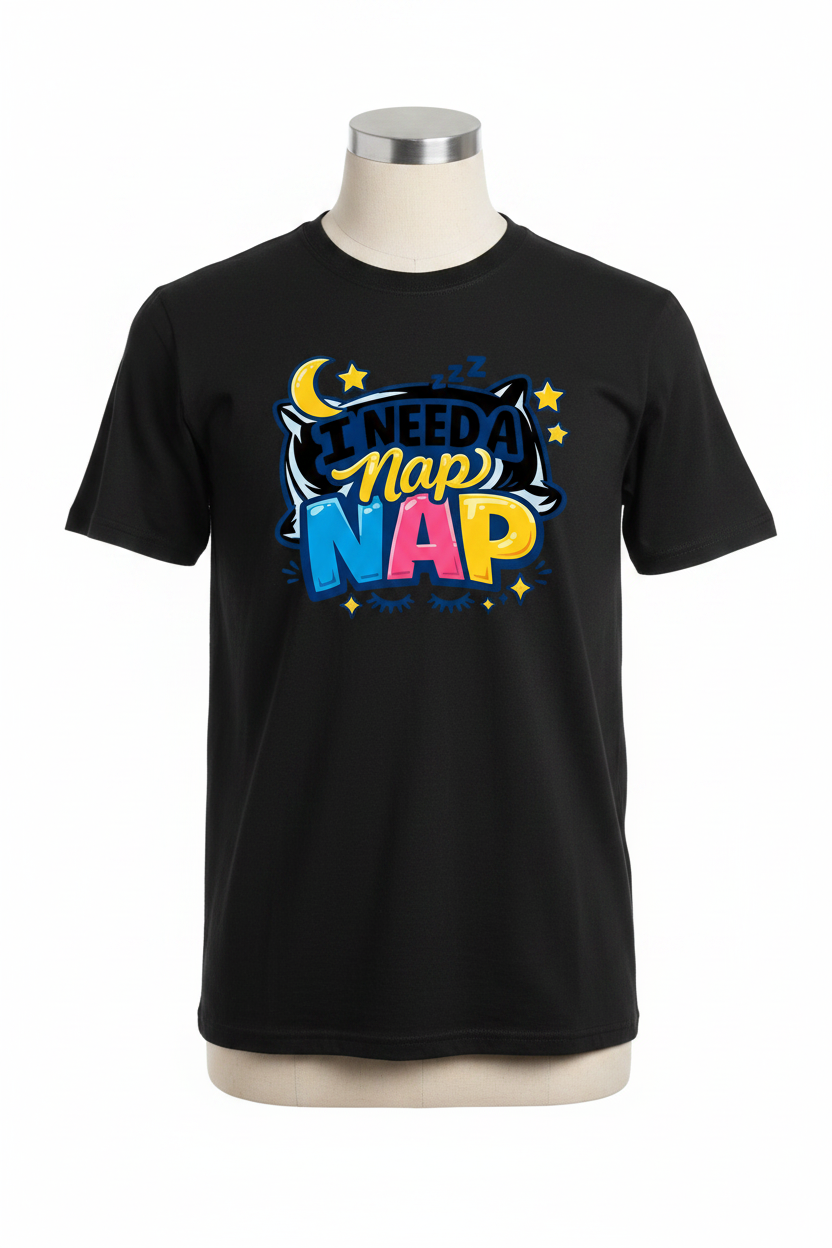 Black - I Need A Nap Nap T-Shirt